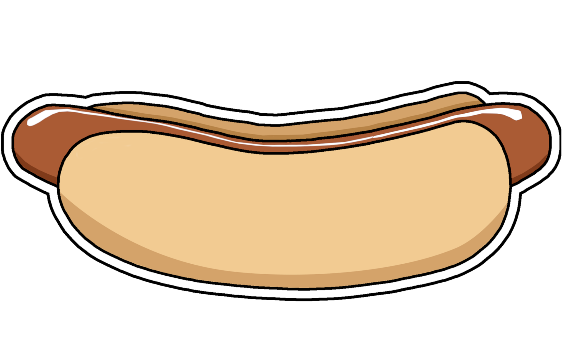 Hot dog on a bun