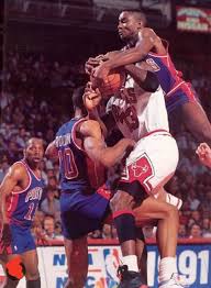 Picture of the one of first NBA 3 point line