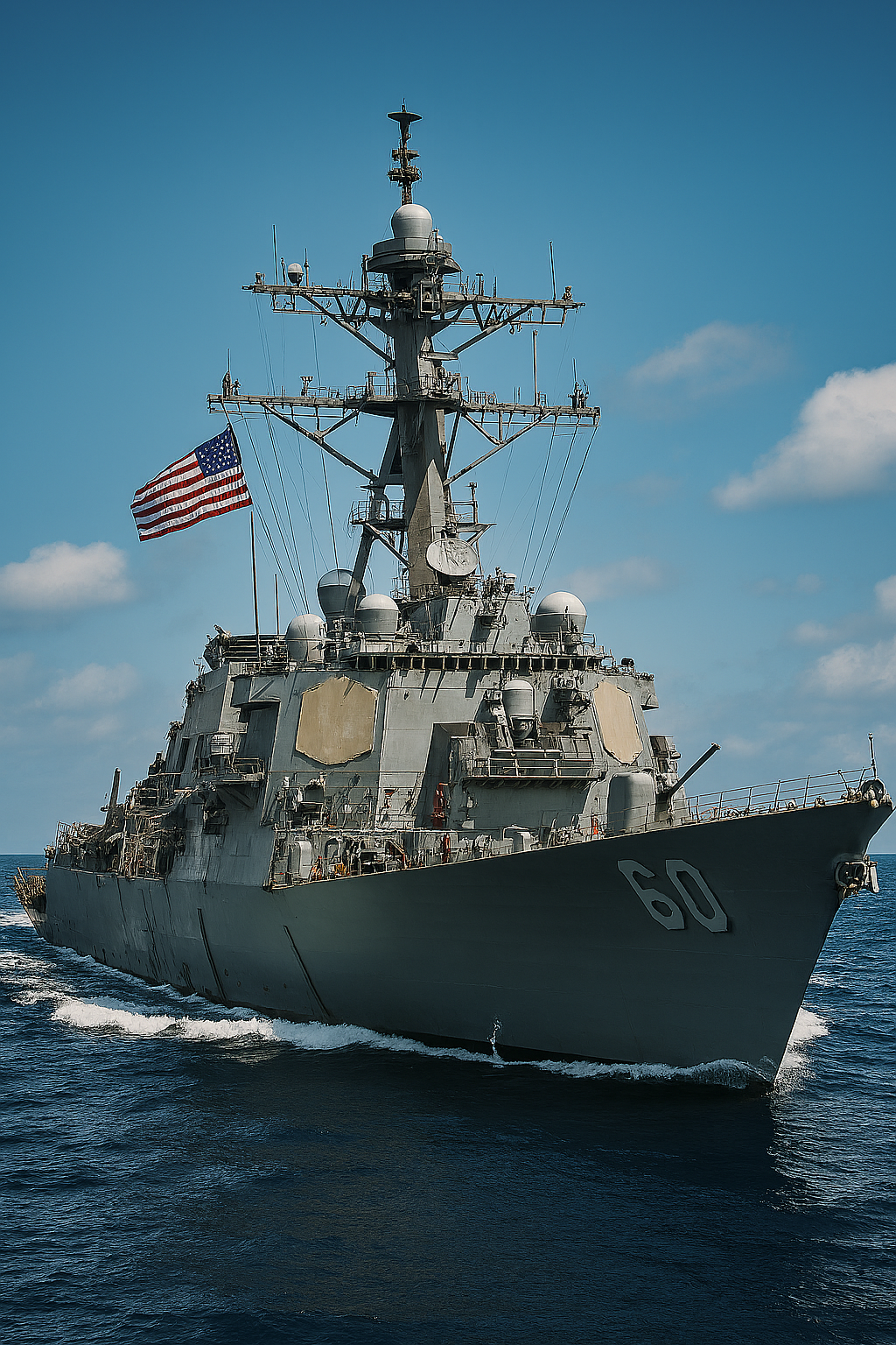 US Navy personnel at sea