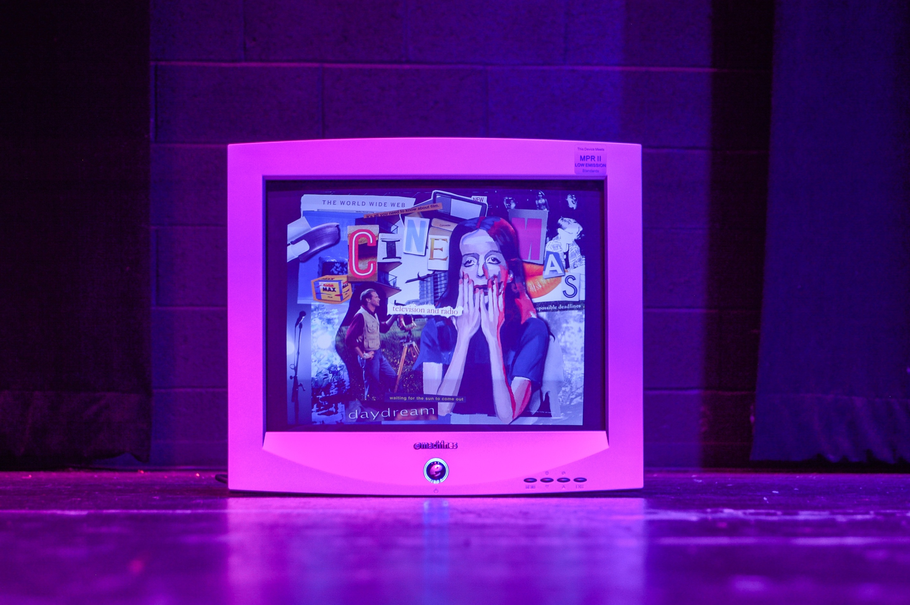 Digital Collage displayed on a CRT Monitor