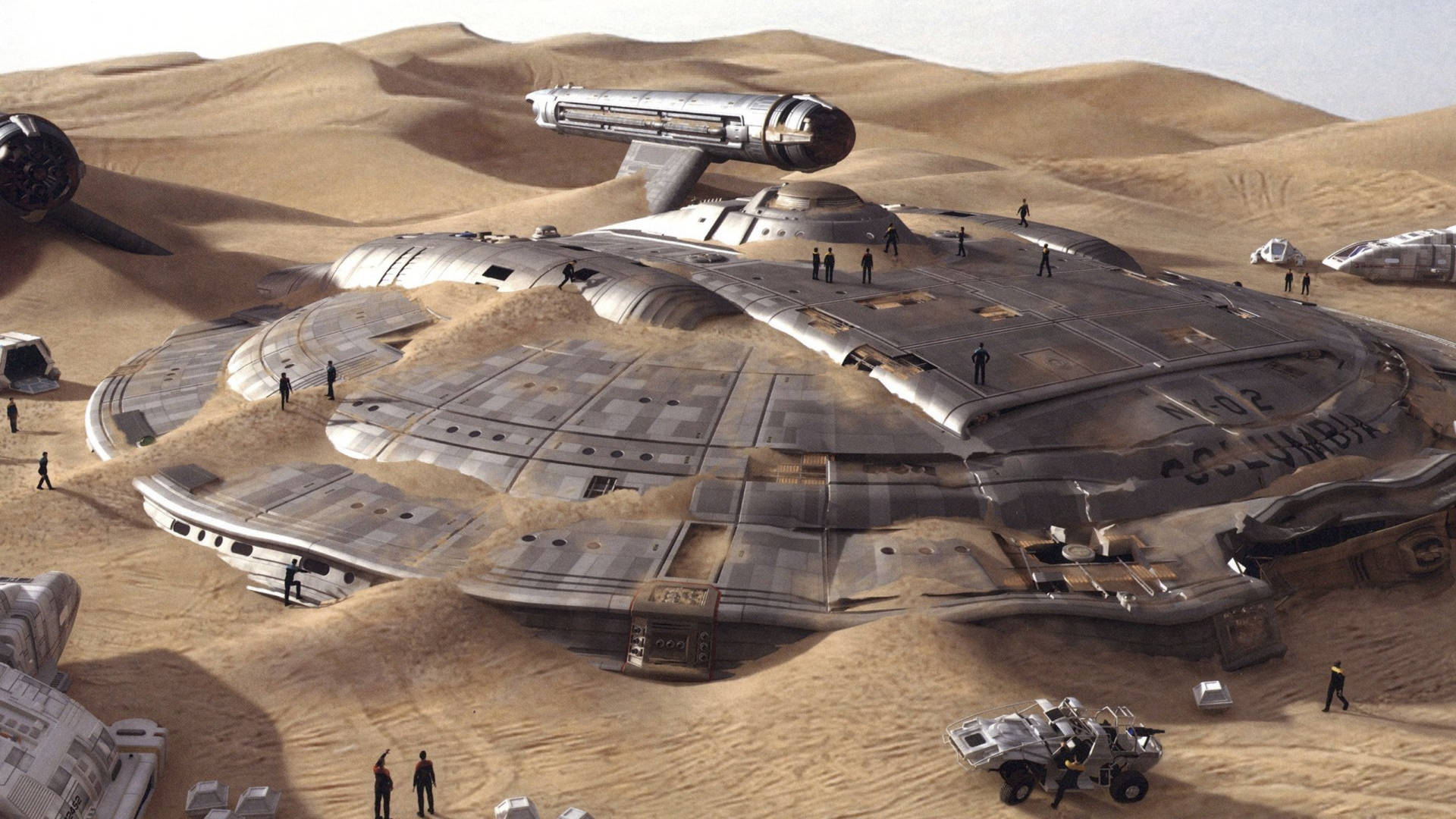 Crew of Star Trek in Action